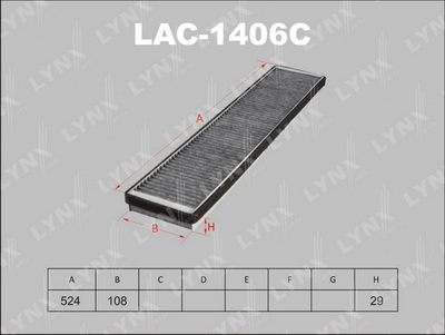 LAC1406C LYNXauto Фильтр, воздух во внутренном пространстве
