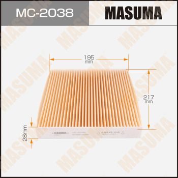 MC2038 MASUMA Фильтр, воздух во внутренном пространстве