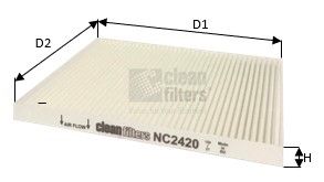 NC2420 CLEAN FILTERS Фильтр, воздух во внутренном пространстве