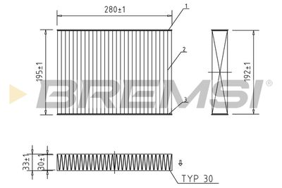 FC0470C BREMSI Фильтр, воздух во внутренном пространстве