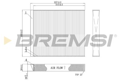 FC0971C BREMSI Фильтр, воздух во внутренном пространстве