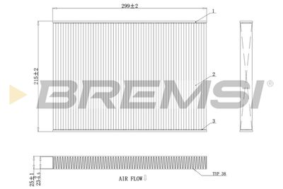 FC0412A BREMSI Фильтр, воздух во внутренном пространстве