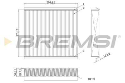 FC0167C BREMSI Фильтр, воздух во внутренном пространстве