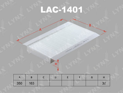 LAC1401 LYNXauto Фильтр, воздух во внутренном пространстве