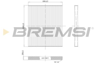 FC0451 BREMSI Фильтр, воздух во внутренном пространстве