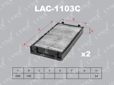 LAC1103C LYNXauto Фильтр, воздух во внутренном пространстве