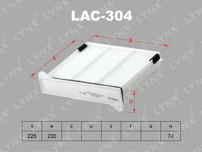 LAC304 LYNXauto Фильтр, воздух во внутренном пространстве
