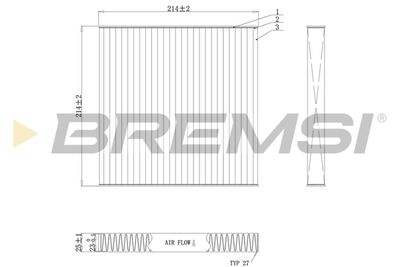 FC0439C BREMSI Фильтр, воздух во внутренном пространстве