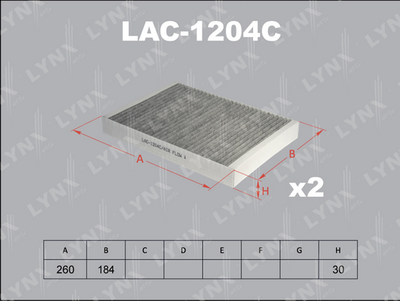 LAC1204C LYNXauto Фильтр, воздух во внутренном пространстве