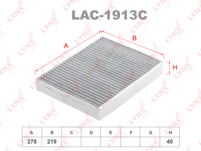 LAC1913C LYNXauto Фильтр, воздух во внутренном пространстве