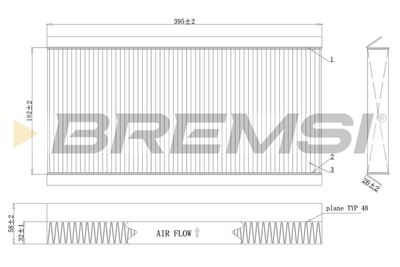 FC0164C BREMSI Фильтр, воздух во внутренном пространстве