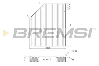 FC0406C BREMSI Фильтр, воздух во внутренном пространстве