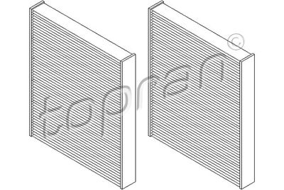 501647 TOPRAN Комплект фильтра, салонный воздух
