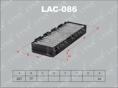 LAC086 LYNXauto Фильтр, воздух во внутренном пространстве
