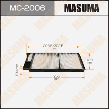 MC2006 MASUMA Фильтр, воздух во внутренном пространстве