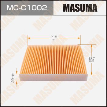 MCC1002 MASUMA Фильтр, воздух во внутренном пространстве