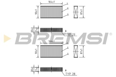 FC0425 BREMSI Фильтр, воздух во внутренном пространстве