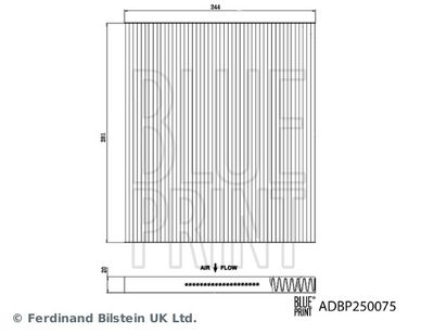 ADBP250075 BLUE PRINT Фильтр, воздух во внутренном пространстве