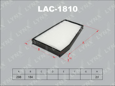 LAC1810 LYNXauto Фильтр, воздух во внутренном пространстве