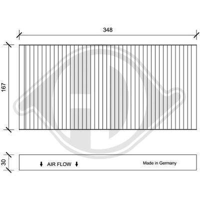 DCI0041 DIEDERICHS Фильтр, воздух во внутренном пространстве