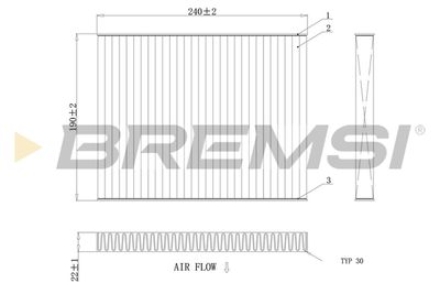 FC0081C BREMSI Фильтр, воздух во внутренном пространстве
