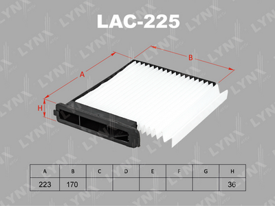 LAC225 LYNXauto Фильтр, воздух во внутренном пространстве