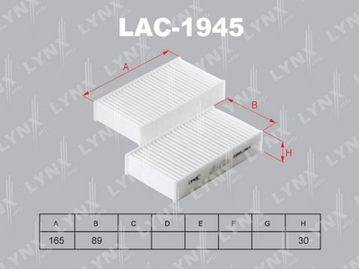 LAC1945 LYNXauto Фильтр, воздух во внутренном пространстве