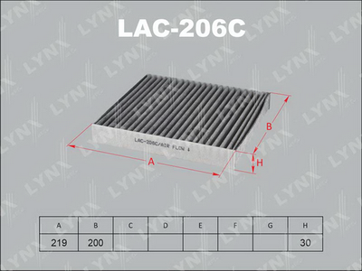 LAC206C LYNXauto Фильтр, воздух во внутренном пространстве