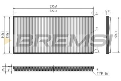 FC1326 BREMSI Фильтр, воздух во внутренном пространстве