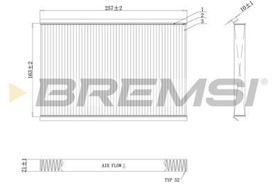 FC1324 BREMSI Фильтр, воздух во внутренном пространстве