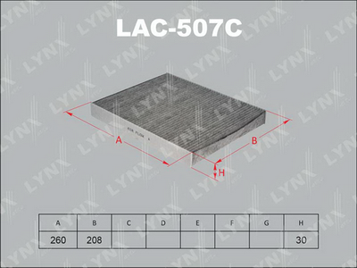 LAC507C LYNXauto Фильтр, воздух во внутренном пространстве