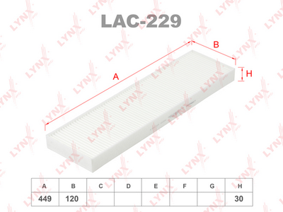 LAC229 LYNXauto Фильтр, воздух во внутренном пространстве