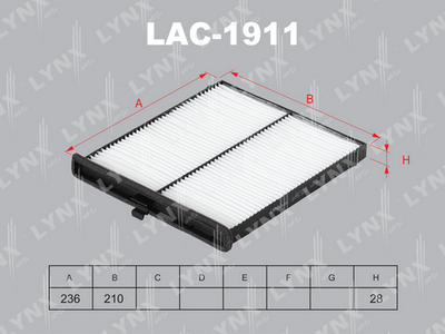 LAC1911 LYNXauto Фильтр, воздух во внутренном пространстве