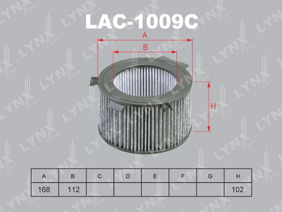 LAC1009C LYNXauto Фильтр, воздух во внутренном пространстве