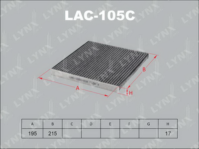 LAC105C LYNXauto Фильтр, воздух во внутренном пространстве