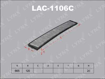 LAC1106C LYNXauto Фильтр, воздух во внутренном пространстве