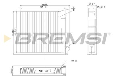 FC0093A BREMSI Фильтр, воздух во внутренном пространстве