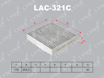 LAC321C LYNXauto Фильтр, воздух во внутренном пространстве