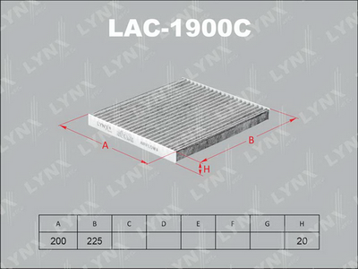 LAC1900C LYNXauto Фильтр, воздух во внутренном пространстве