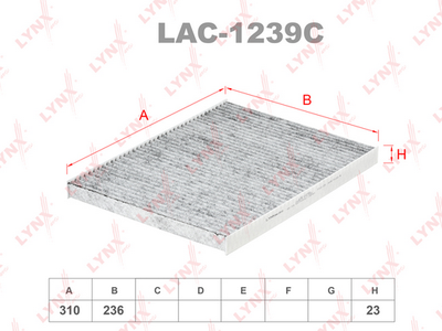 LAC1239C LYNXauto Фильтр, воздух во внутренном пространстве