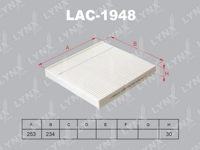 LAC1948 LYNXauto Фильтр, воздух во внутренном пространстве