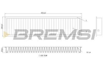 FC0986 BREMSI Фильтр, воздух во внутренном пространстве