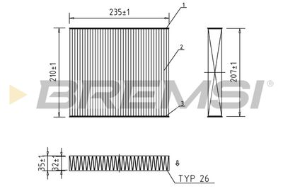 FC0068A BREMSI Фильтр, воздух во внутренном пространстве