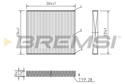 FC0107C BREMSI Фильтр, воздух во внутренном пространстве