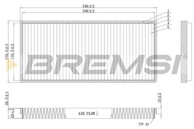 FC0956C BREMSI Фильтр, воздух во внутренном пространстве