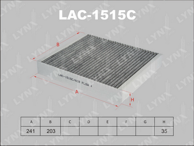 LAC1515C LYNXauto Фильтр, воздух во внутренном пространстве