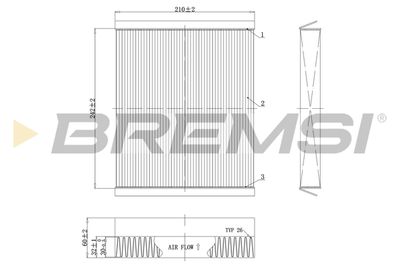 FC0501C BREMSI Фильтр, воздух во внутренном пространстве