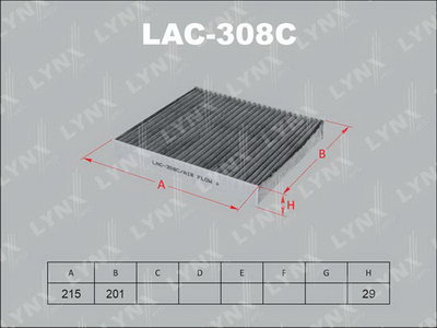 LAC308C LYNXauto Фильтр, воздух во внутренном пространстве