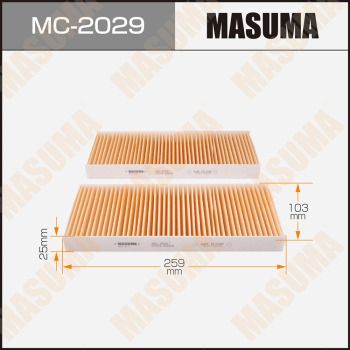 MC2029 MASUMA Фильтр, воздух во внутренном пространстве