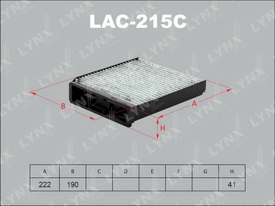 LAC215C LYNXauto Фильтр, воздух во внутренном пространстве